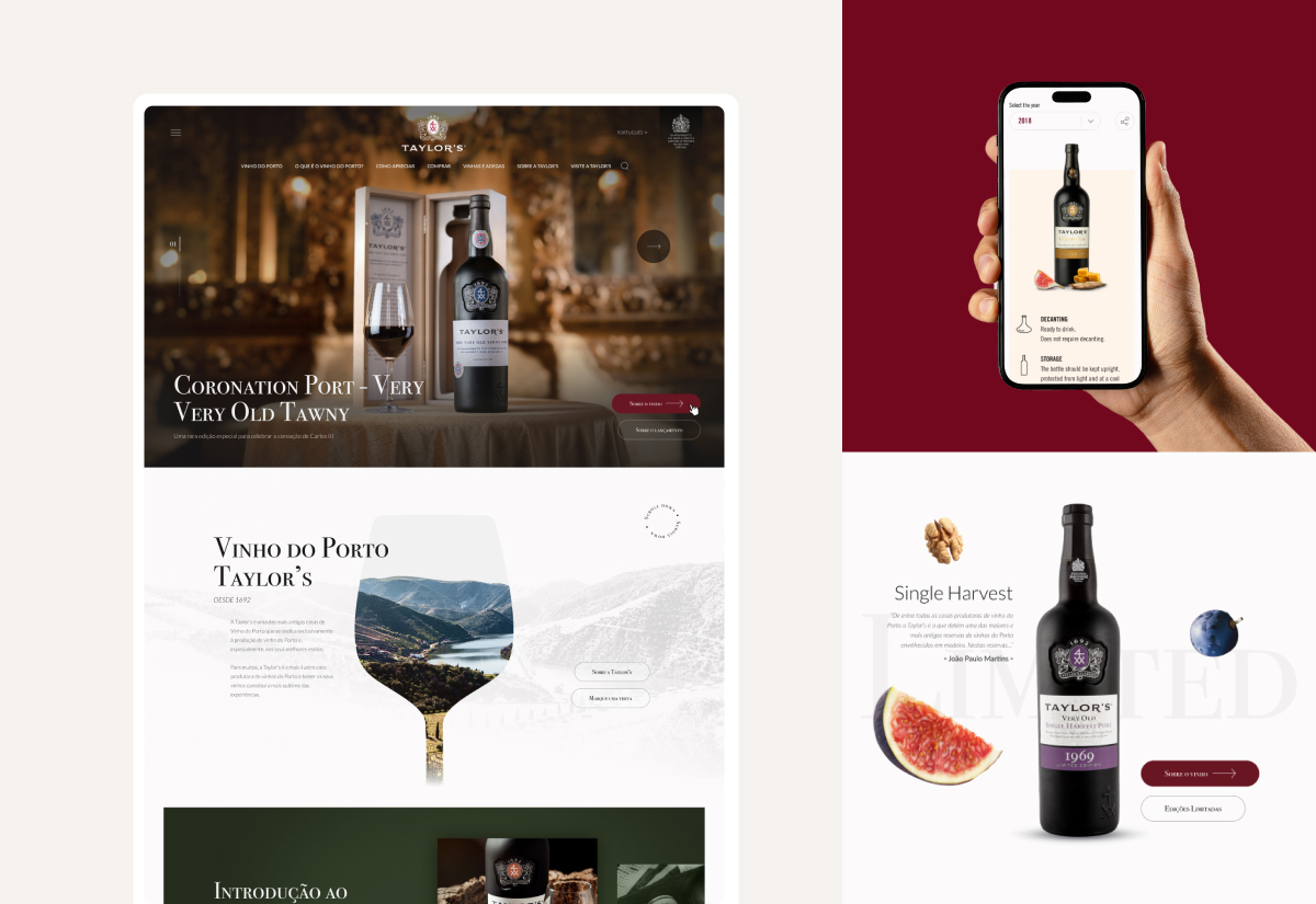 Taylor’s Port – UX/UI Project Screens